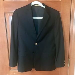 Navy blue blazer gold buttons